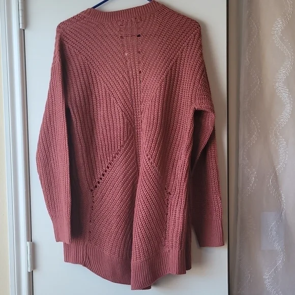 Moral Fiber Boho Cardigan Size Medium Rose - Picture 2 of 7